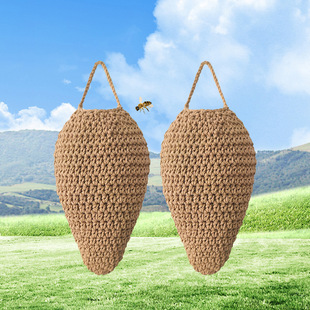 Honeycomb Mesh Bag Cross-Border Customization Handmade Crochet Decorative Storage Mesh Bag Kitchen Fruit and Vegetable Storage Strawberry-Shaped Mesh Bag