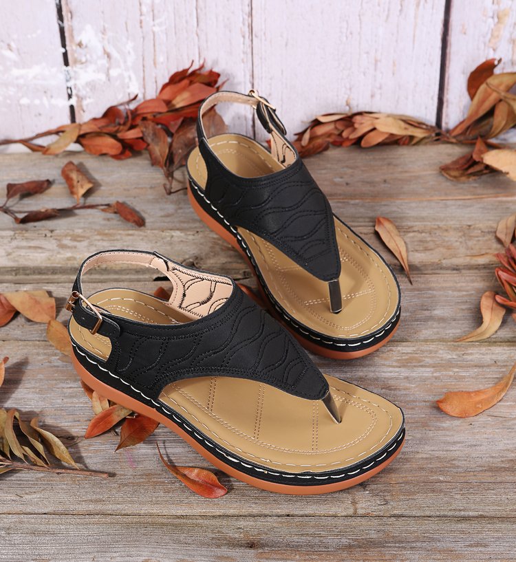 Damen-Sandalen, Reise-Party, synthetische orthopädische Flip-Flops mit Fußgewölbeunterstützung_voghion.com