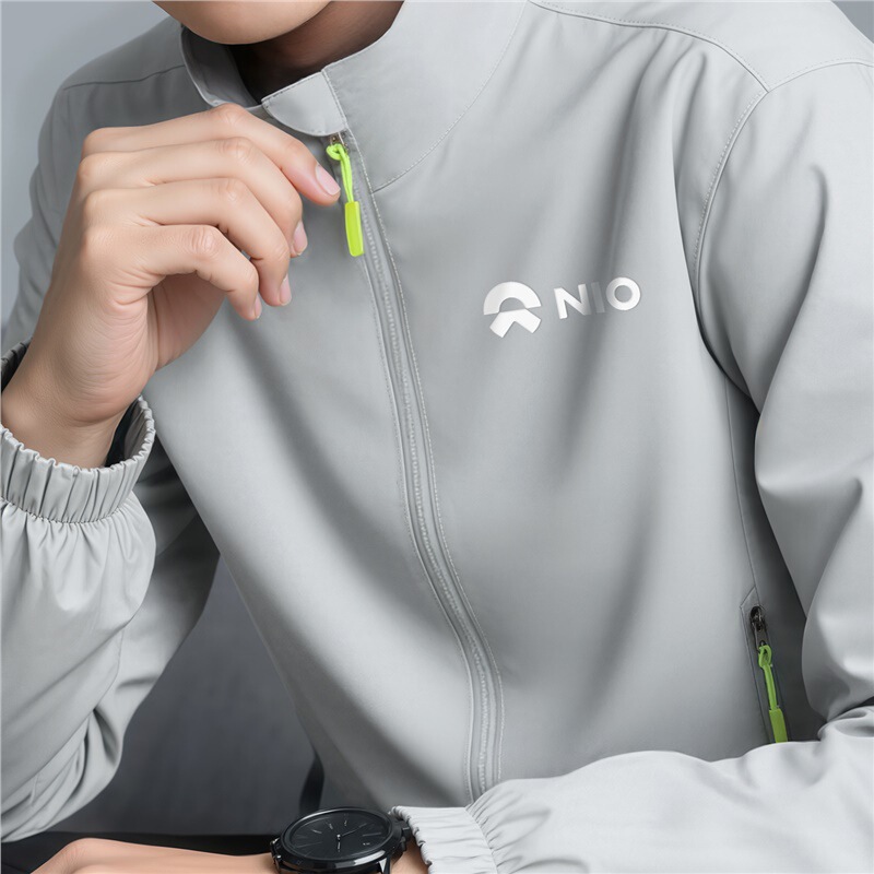 Nio 4S Store Jacket Workwear Custom Printed Autumn and Winter Corporate Employee Waterproof Stand Collar Work Jacket Coat