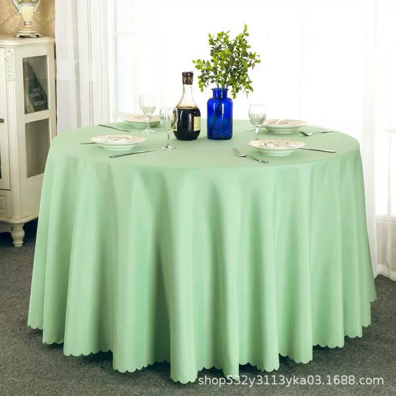 Large round table restaurant tablecloth hotel hotel banquet family can use round wedding European tablecloth table covers cross-border
