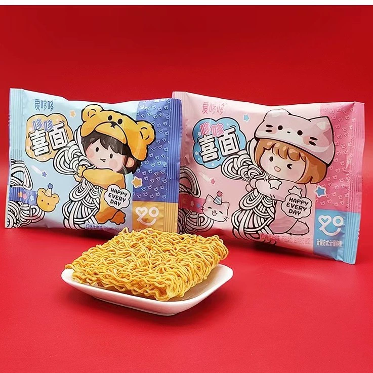 Aiduo Счастливая Лапша Детская Лапша День Рождения Полнолуния Индивидуальная Упаковка Хрустящая Лапша Aiduo Детские Закуски Лапша быстрого приготовления