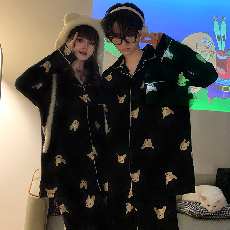 Black puppy [long sleeves + trousers]