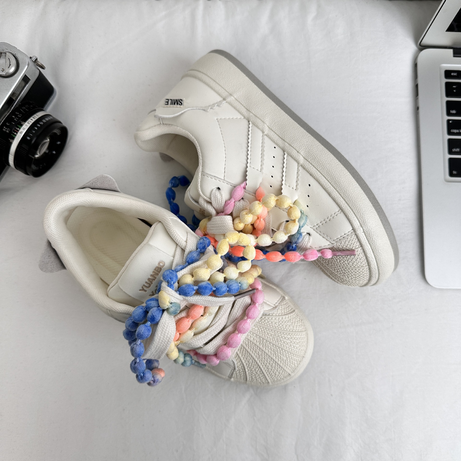 Yuanbo 2025 primavera nuevo estilo estudiante salvaje versión coreana de zapatos de lona zapatillas deportivas de nicho para mujer zapatos blancos pequeños image 8