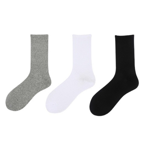 Spring and summer trendy Korean mid-calf socks for women, college style, Japanese solid color pile socks, versatile and comfortable socks for all seasons