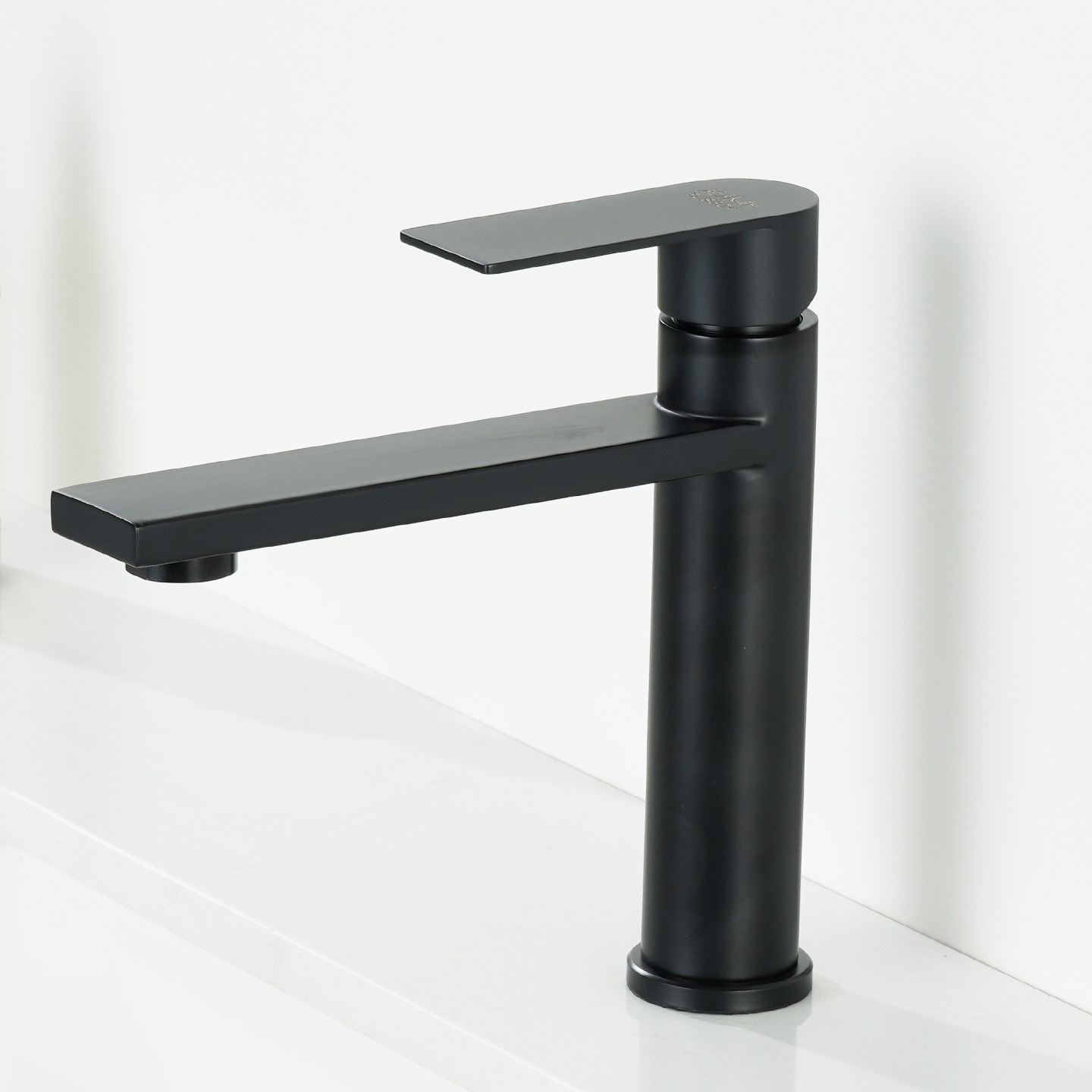 Stainless Steel Single-Hole Single-Cold Washbasin Faucet Lift-Up Extended Spout Bathroom Washbasin Bathroom Cabinet Faucet