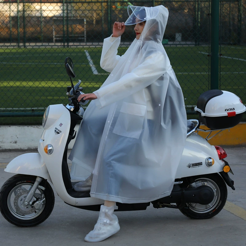 Распродажа: новый модный взрослый плащ-дождевик с двойным козырьком из ЭВА для велоспорта, езды на велосипеде, электросамоката, походов и пеших прогулок