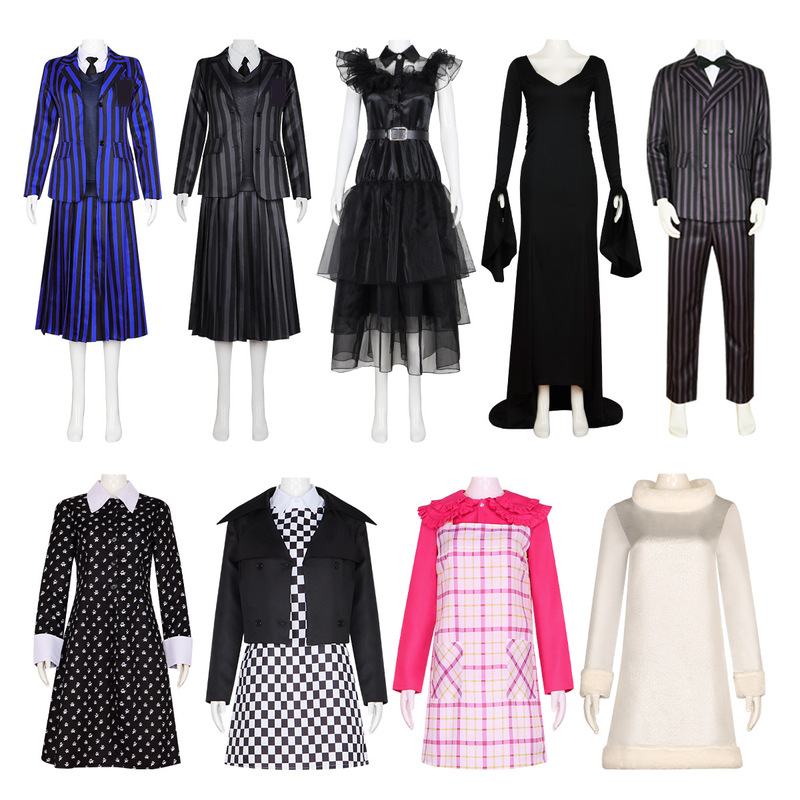 Adams Family cos Gomez Adams Dad cos suit Wednesday cosplay Halloween Show