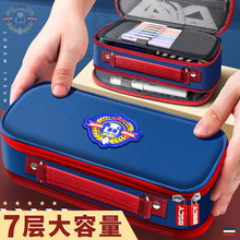 英伦风笔袋大容量男孩小学生文具盒女孩文具袋收纳法式帆布一年级