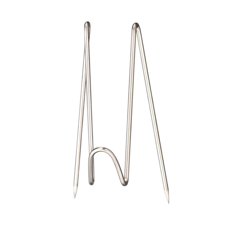 Factory wholesale W-shaped hooked backboard fabric wall hook hanging decoration invisible double-point needle M-shaped hook