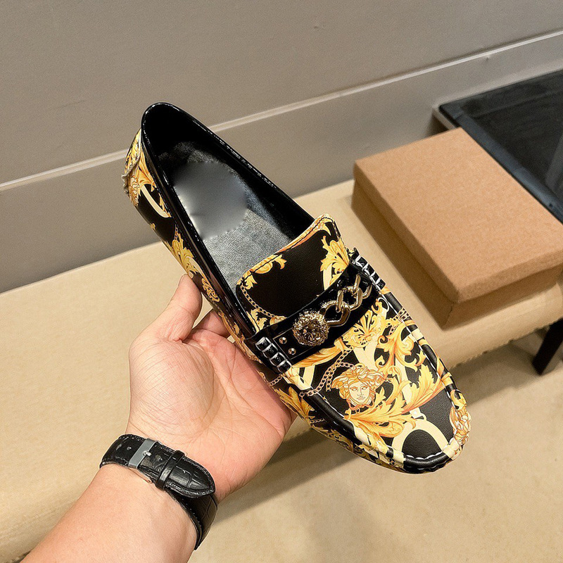 Zapatos Bean para hombres 2024 Europa de pie zapatos de cuero de alta gama zapatos de conducción coreanos zapatos casuales para hombres transpirables