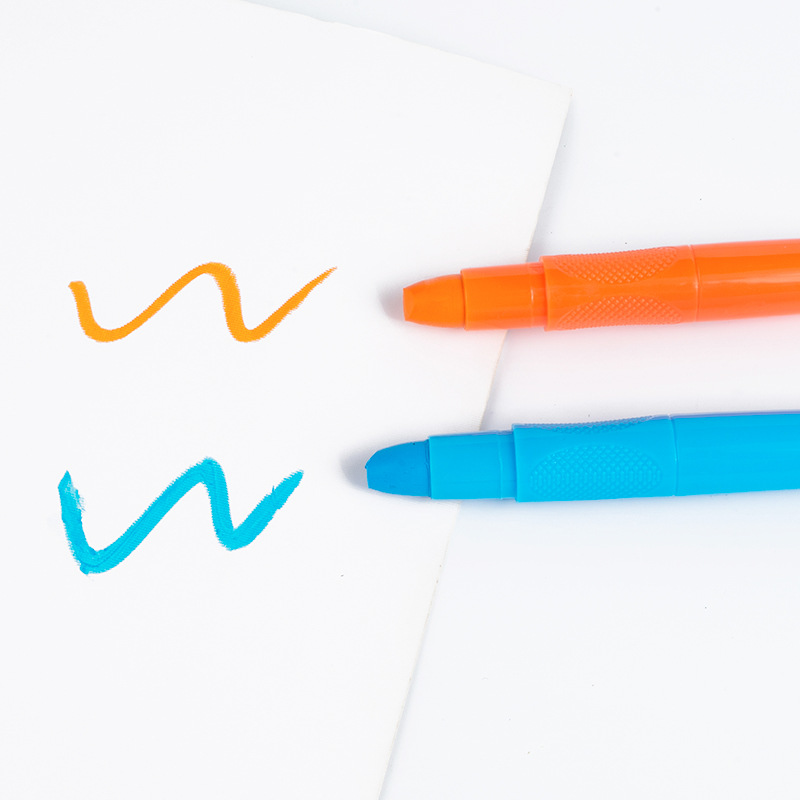 Fabricante caliente-venta rotativa crayón soluble en agua crayón 12-color Cara color crayón traje de pintura al óleo palo lavado crayón