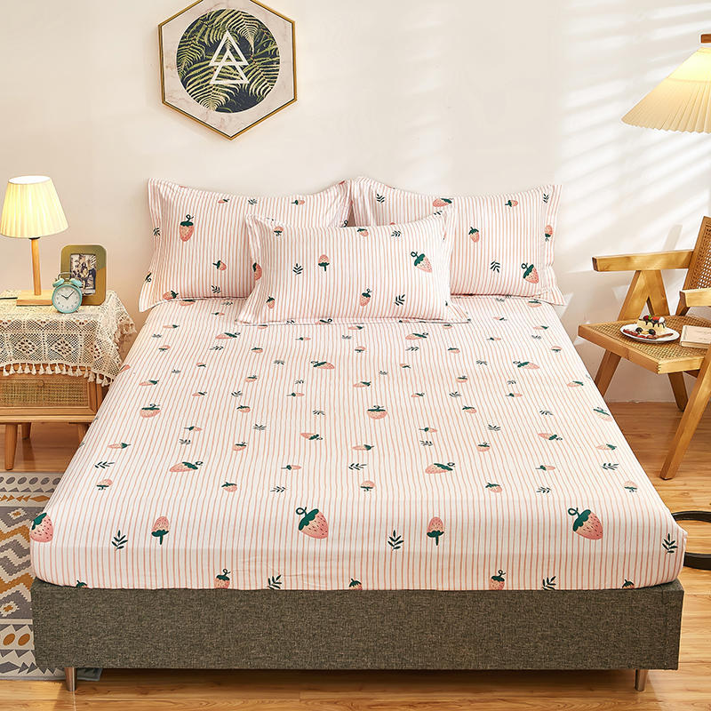 小清新印花单床笠纯棉席梦思床垫套全包防尘床罩床上用品南通家纺