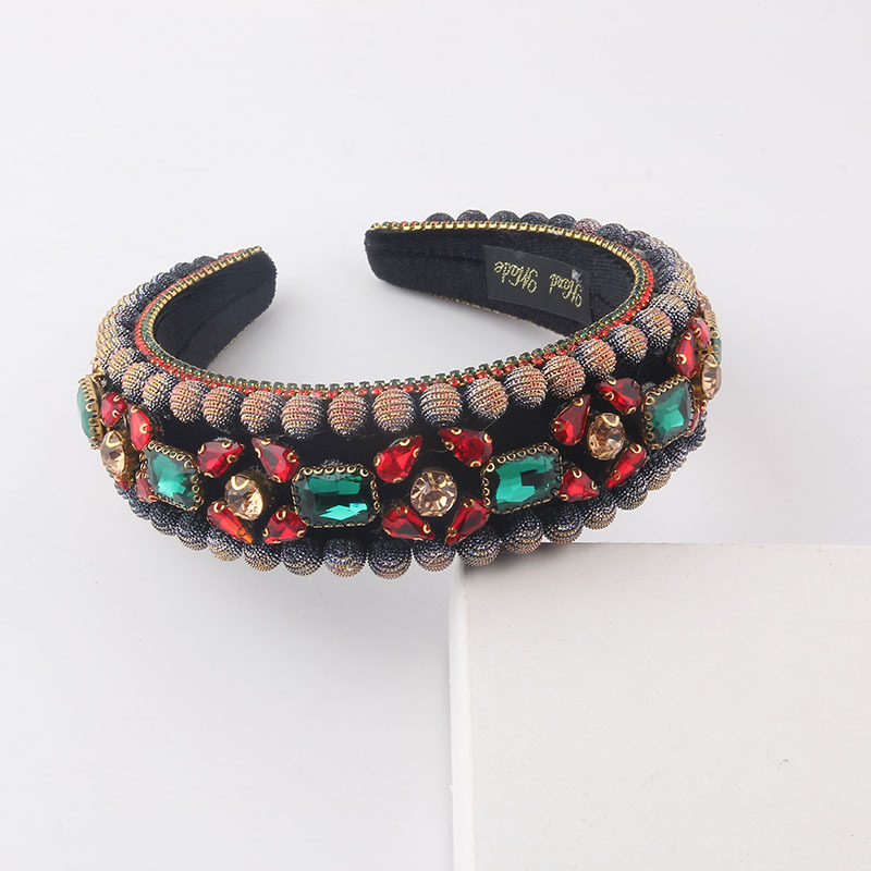 New Baroque Sponge Inlaid With Rhinestones Headband Wholesale Nihaojewelry display picture 2