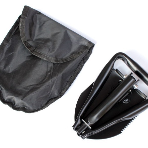 Suministros al aire libre equipo plegable pala ingeniería pala coche plegable pala camping pala mediano negro multifuncional