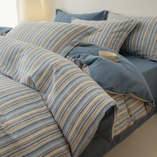 2025新款轻奢全棉纯棉磨毛印花床单床裙床笠款四件套单件被罩