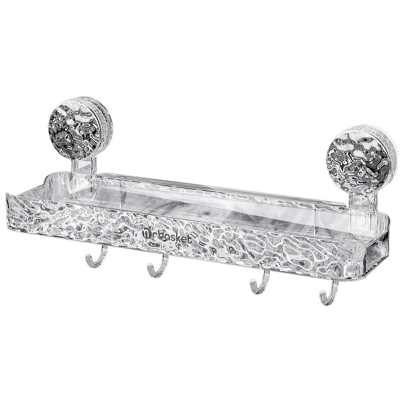 Estante de almacenamiento de ventosa de baño trípode sin punzonado baño inodoro montado en la pared estante de almacenamiento de lavabo