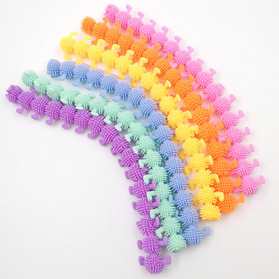 Explosives tpr Caterpillar Lala Le Bracelet Unicorn Decompression Vent Noodles Soft Glue Toy