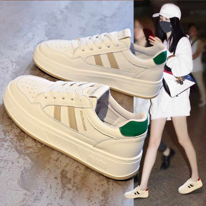 Genuine Leather Korean Fashion Soft-Soled Forrest Gump Shoes for Women 2025 Spring New Platform-Soled Lightweight and Versatile Casual White Shoes Genuine Leather Korean Fashion Soft-Soled Forrest Gump Shoes for Women 2025 Spring New Platform-Soled Lightweight and Versatile Casual White Shoes