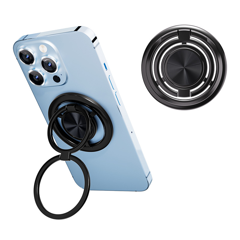 Soporte para teléfono móvil para automóvil transfronterizo, panel de instrumentos, soporte de navegación para automóvil magnético de metal, soporte antivibración universal