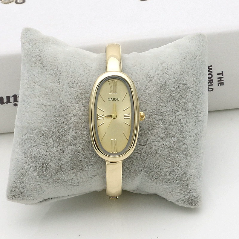 Браслет, золотые круглые кварцевые часы для студентов, fashionable dial, золотые часы
