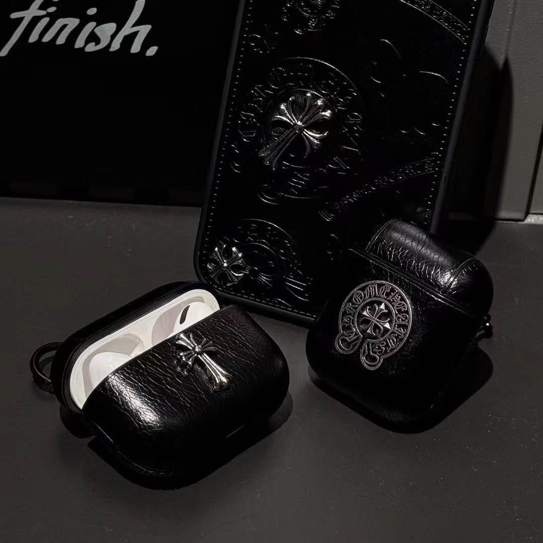 Marca de moda Crow Cross Cross Airpods 3 generación funda protectora pro2 adecuada para Apple inalámbrico Bluetooth 12 funda de cuero