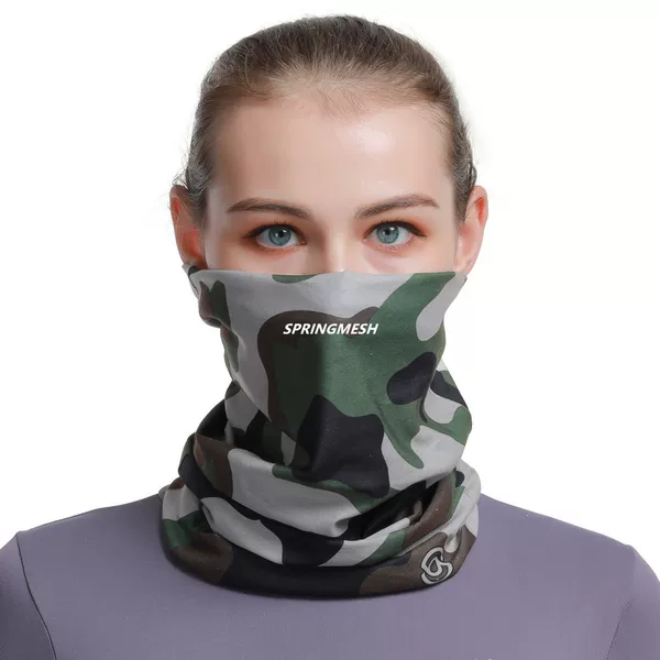 Camouflage dust-proof face mask, essential anti-smog mask and face towel for outdoor cycling, camouflage civilian neck scarf and hood