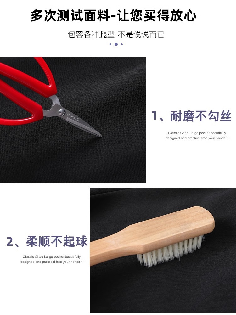 Quần short nữ cạp cao dáng chữ A ống rộng mùa hè — Màu đen (gửi thắt lưng xoắn khóa ngẫu nhiên) chi tiết 9