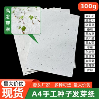 A4手工种子发芽纸现货特种纸散装可种植纸300克纸空白种子纸批发