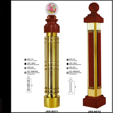 实木水晶将军柱起头柱不锈钢立柱大柱起步柱楼梯扶手铝艺合金