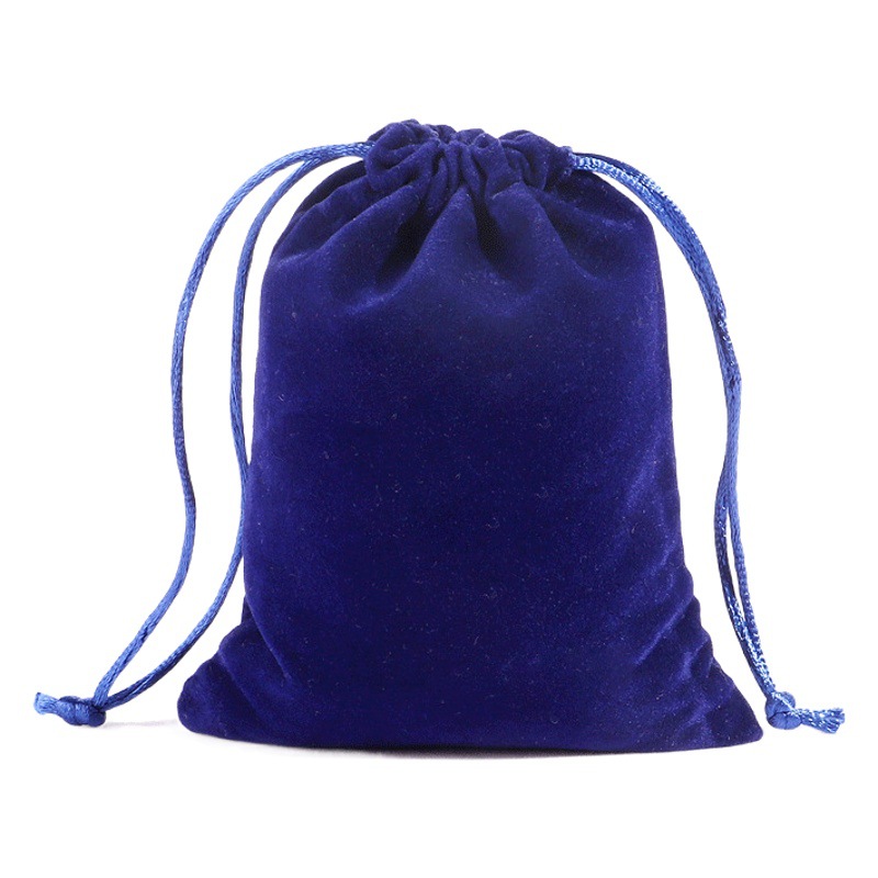 Bolsa de franela con cordón, auriculares, bolsa de embalaje de joyería, bolsa de tela de almacenamiento de joyería, bolsillo con cordón de franela negra al por mayor