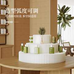 生中継製品展示多層長条化粧品陳列台小型ミニ折り畳み可能階段テーブル展示台