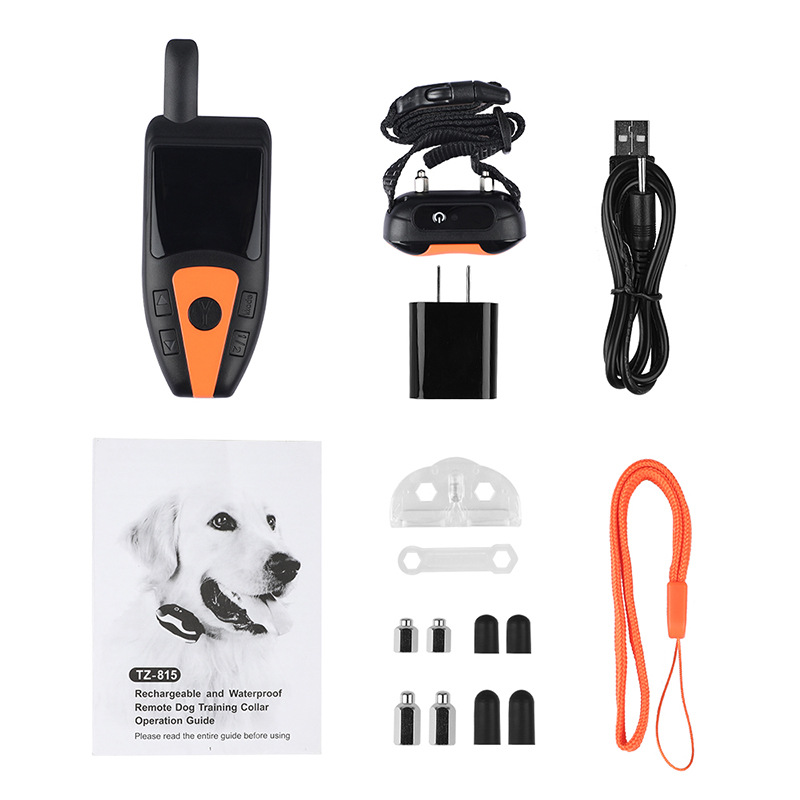 亚马逊热销遥控训狗器充电款狗狗训练器声音震动电击防水款训狗器