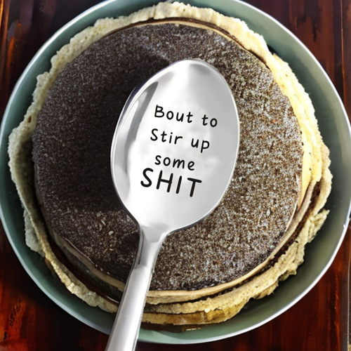 Fun laser-carved spoon for Christmas birthday gift for mom/grandma/grandpa/best friend