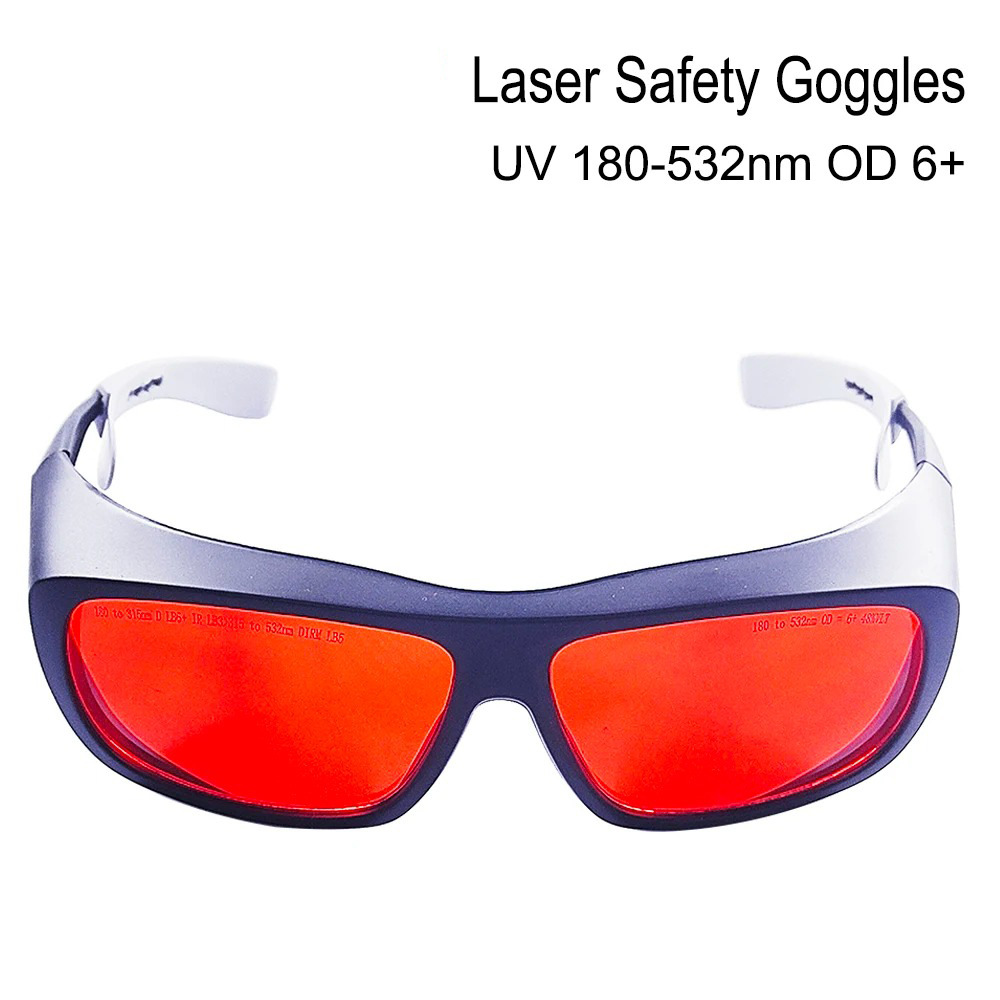 OD6 + gafas de protección láser UV luz azul luz verde 355 / 450 / 532nm gafas láser profesional