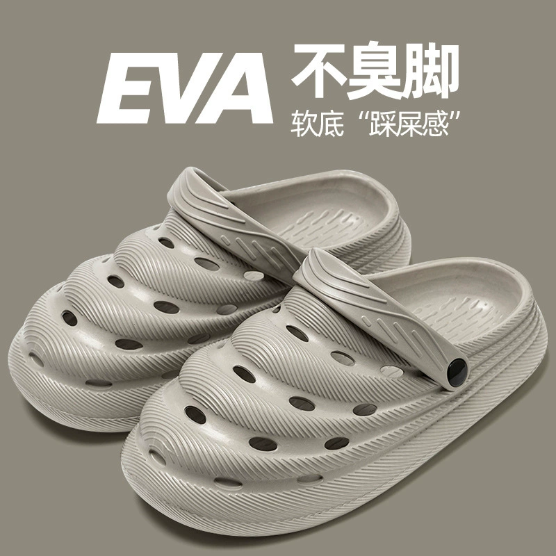 Мужские кроссовки Croc 2025, новые, на толстой подошве, спортивные, дышащие, нескользящие, летние, легкие, пляжные, с закрытым носком