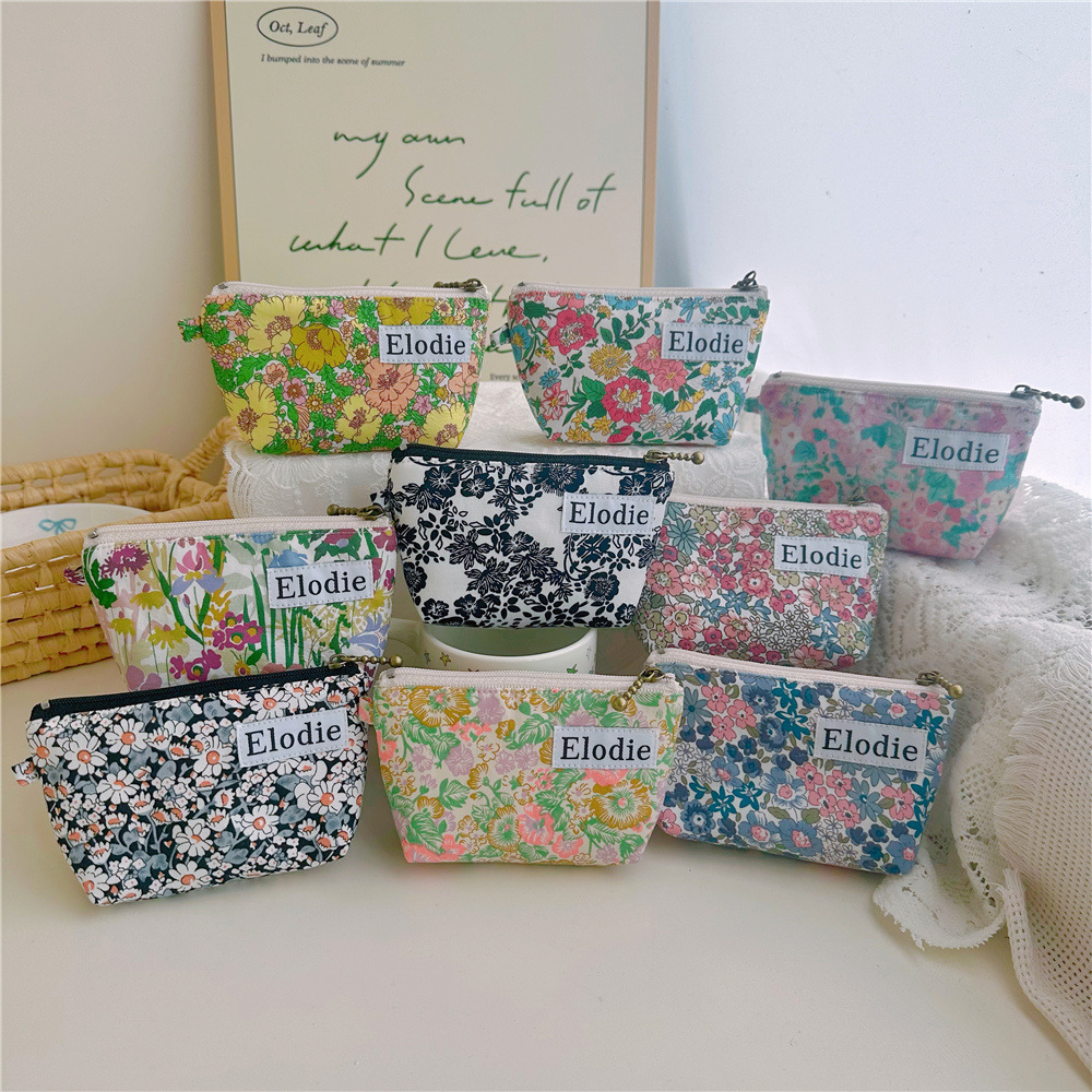 Fabric Handmade Bag Cotton Floral small size Storage Bag Coin Purse Key Bag Red Envelope Function Small Bag