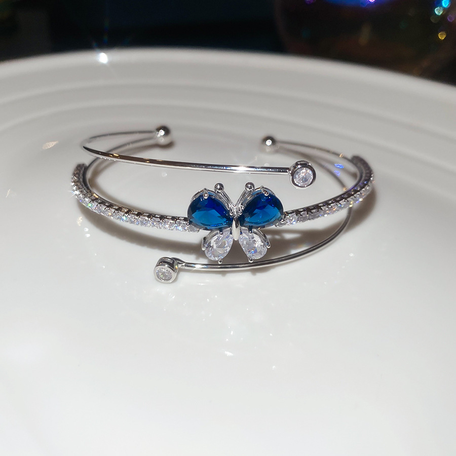 49 brazaletes - plata - azul