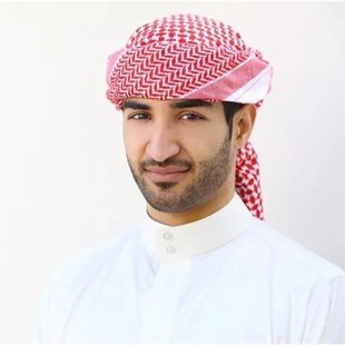 Men's Classic Arabian Headscarf Jacquard Square Scarf Dubai Middle East Ethnic Costume Saudi Cross-border Hot Selling