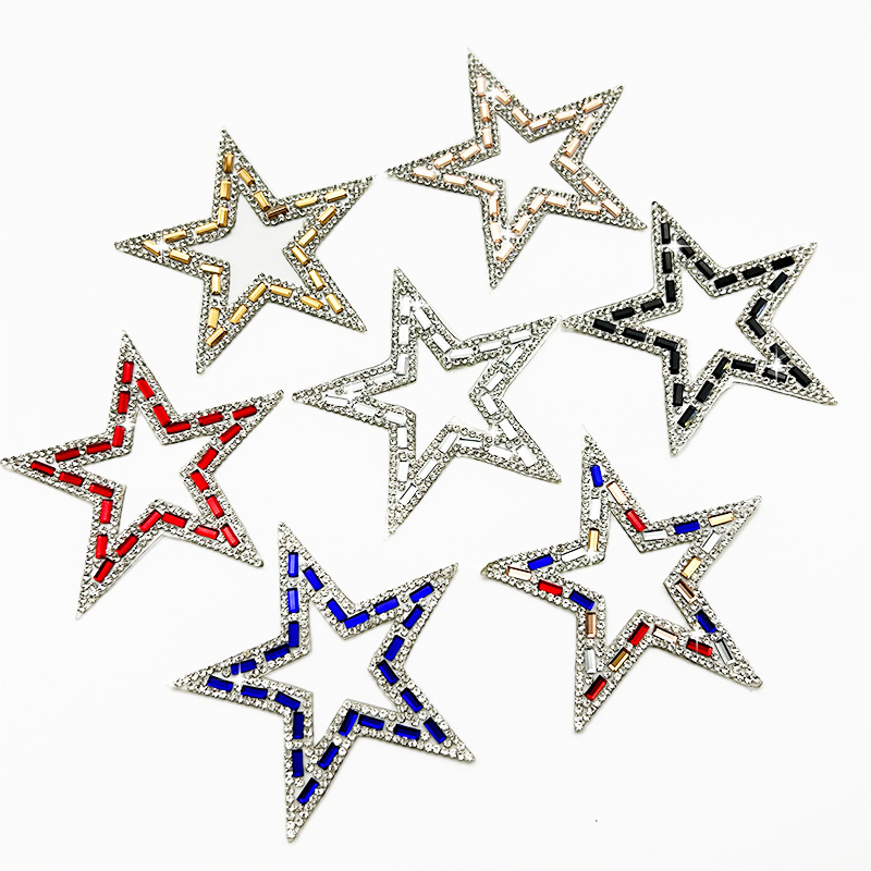 Nuevo diamante de pentacos accesorios de joyería tela de perforación hueca patrón adhesivo sombrero de diamante adesivo decoración diy