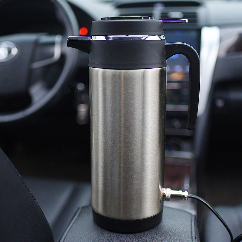 跨境汽车车载烧水壶电热水壶24v热水器电热杯电水壶12v加热水壶杯