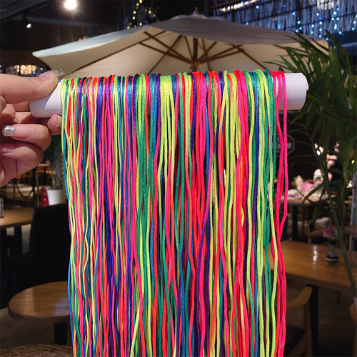 Braided hair rope, dirty braided hair rope, dirty braided hair rope artifact ribbon, children's colorful hair accessories, ribbons and headdress for women