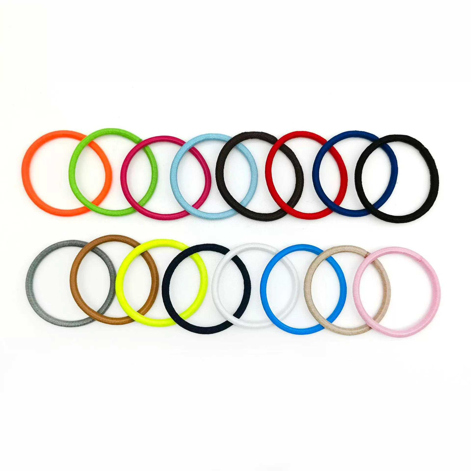 跨境彩色4mm高弹力无缝接皮筋发圈发绳扎头绳打底基础款橡皮筋
