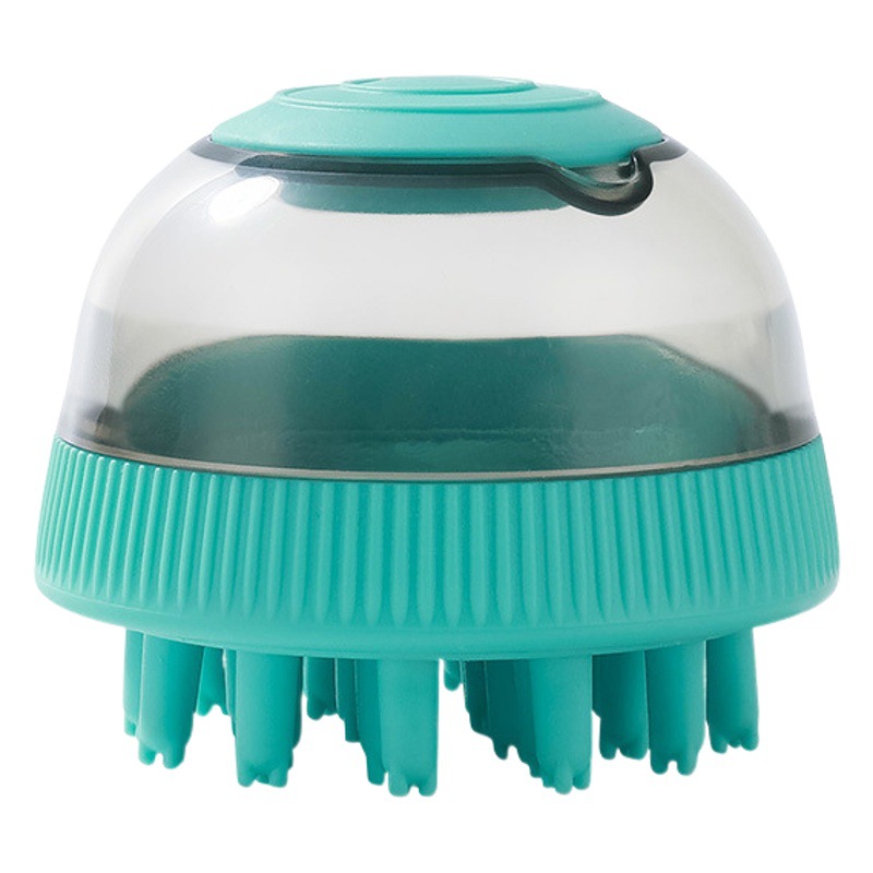 Suministros para mascotas El nuevo cepillo de baño para mascotas con cabezal reemplazable dos en uno de Amazon, cepillo de baño para perros con masaje