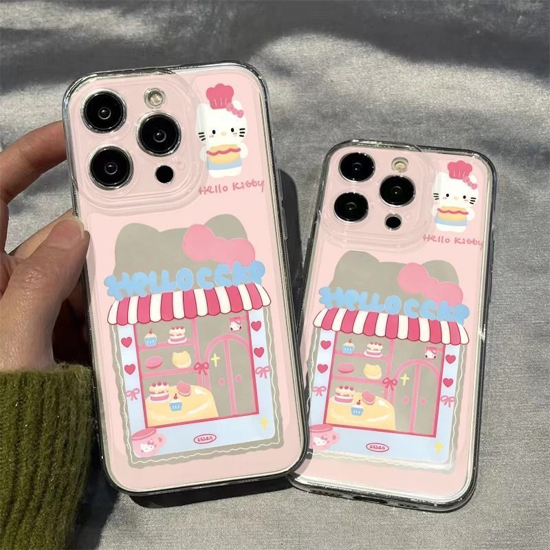 Kt Cake Shop Is Suitable for Apple 17Promax Mobile Phone Case Iphone16 Soft Shell 15 Fresh 14 Anti-Fall 13 Transparent