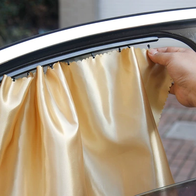 Car curtains: non-magnetic double-sided adhesive paste