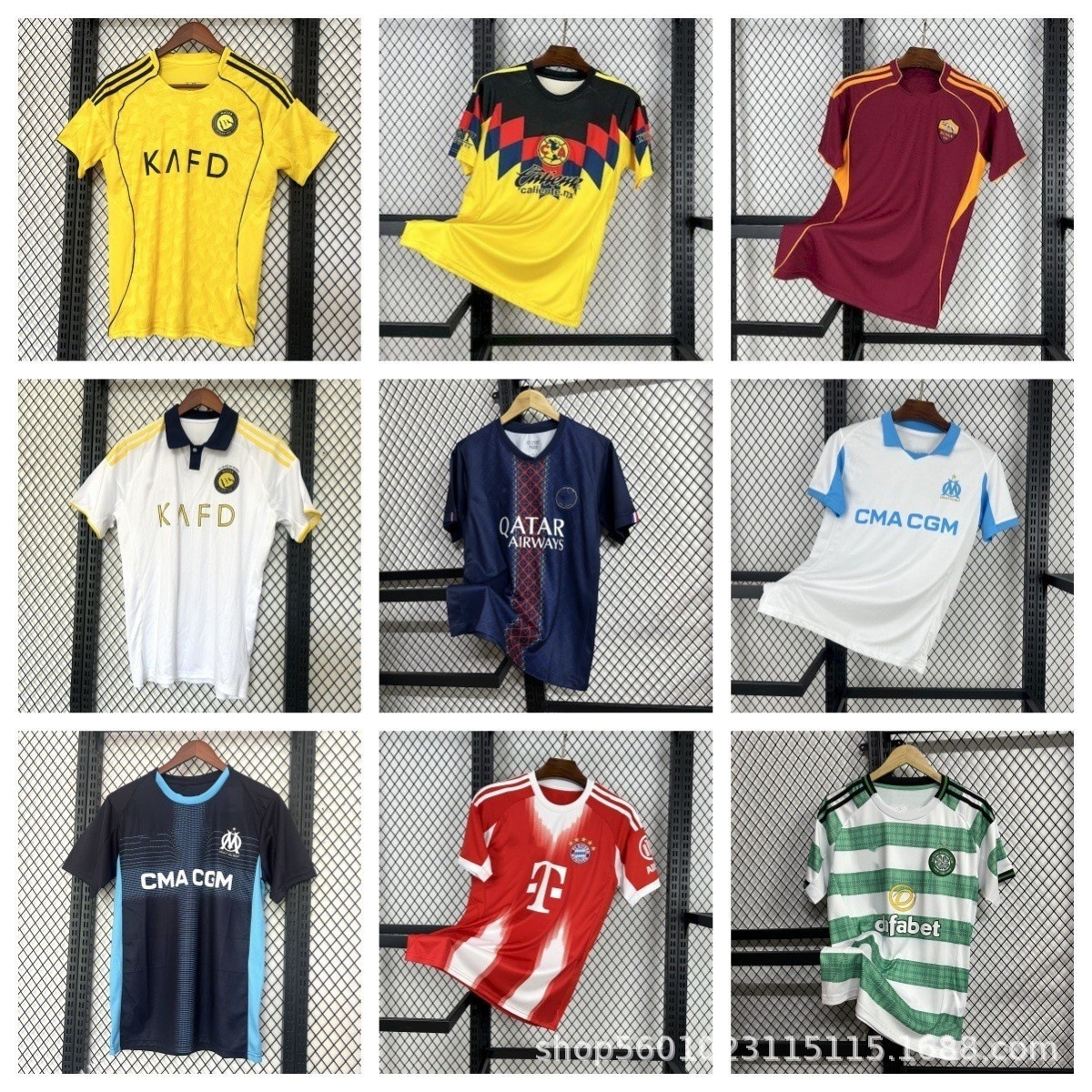 2526 Season Ligue 1 Bundesliga Paris Marseille Roma Bayern Riyadh Jersey Football Uniform Short Sleeve