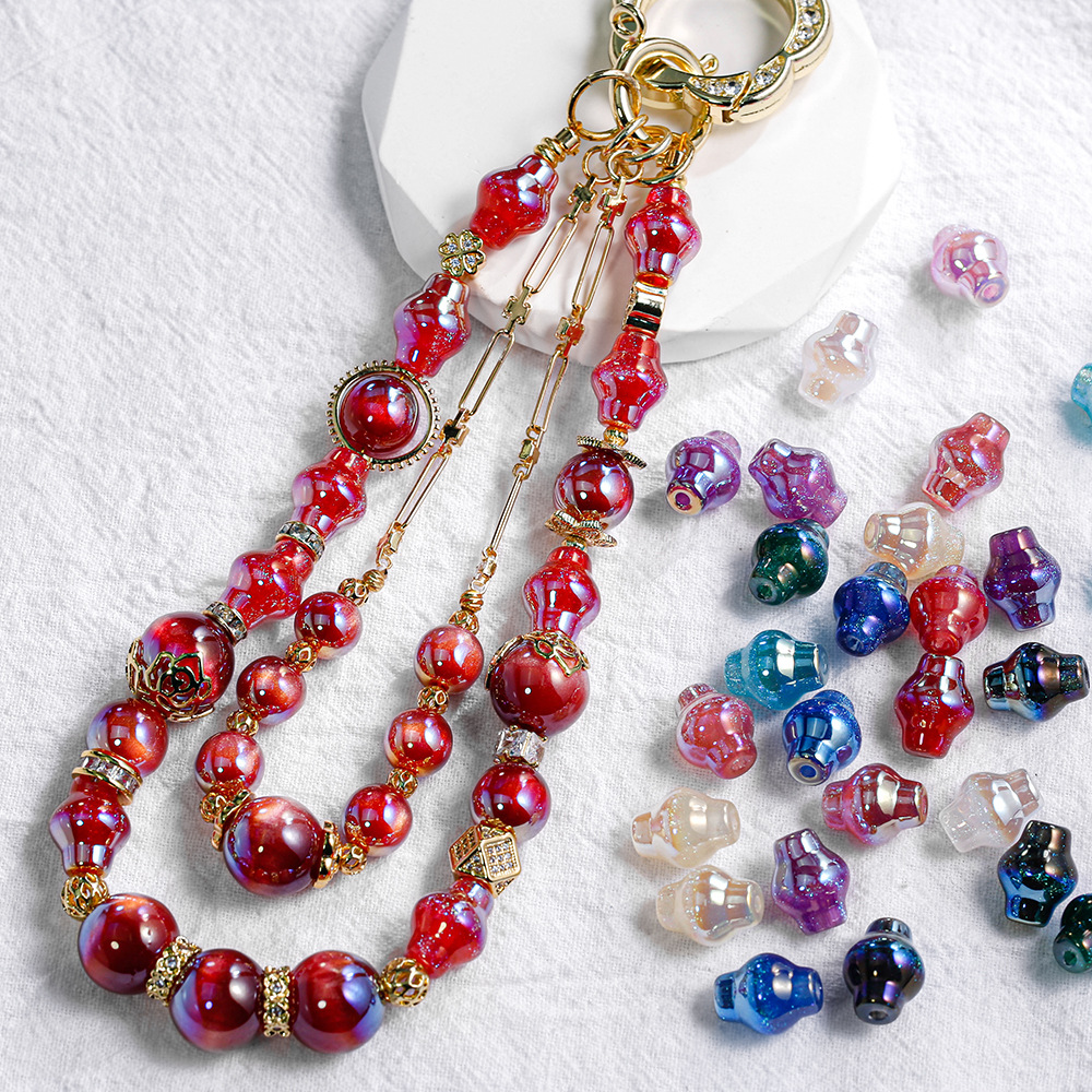 海家新款深海美人魚直孔燈籠串珠散珠diy飾品配件手機鏈材料批發