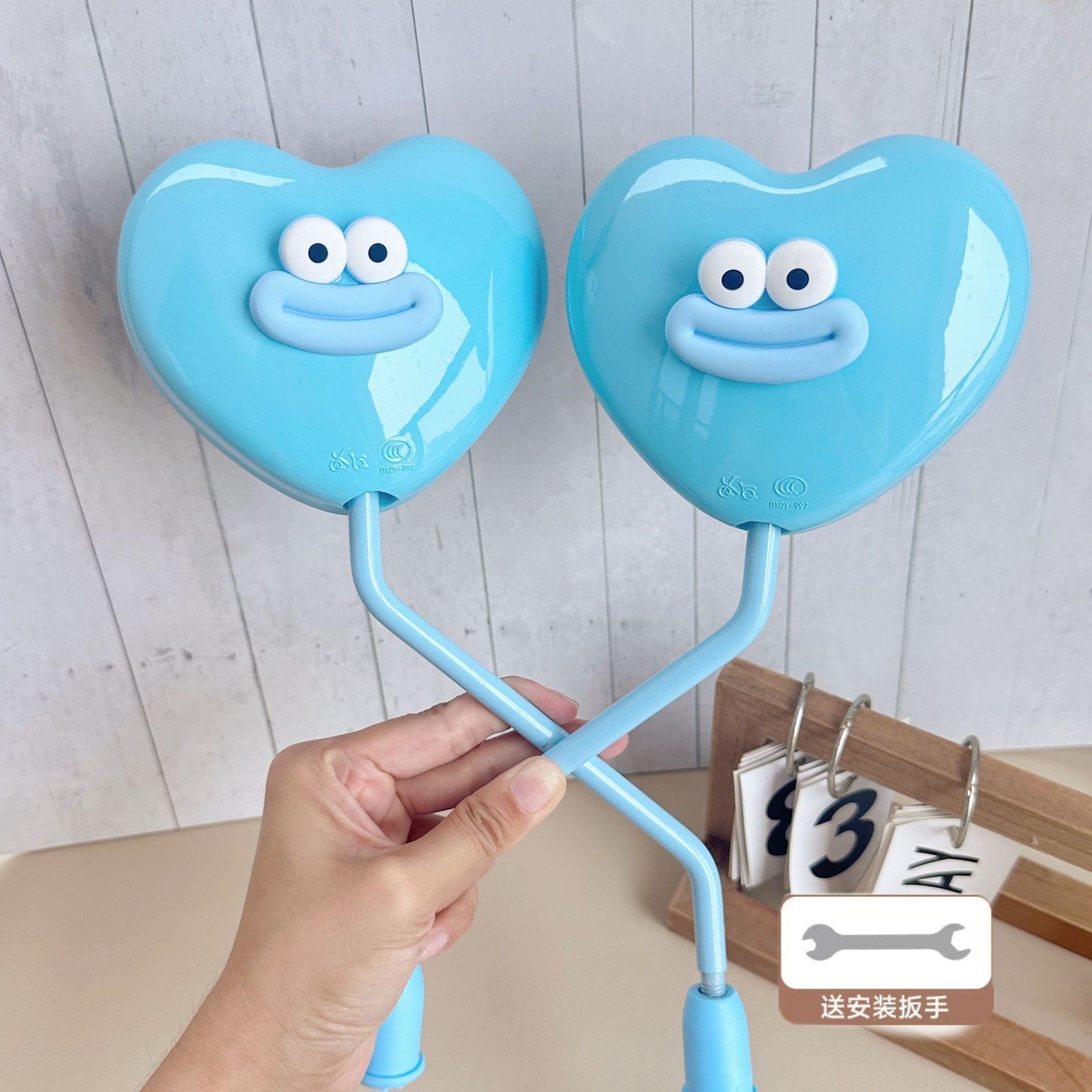 Other Electric Vehicle Accessories, Aima Vehicle Heart-Shaped - blue-heart-shaped-mirror-blue-sausage-lips-pair