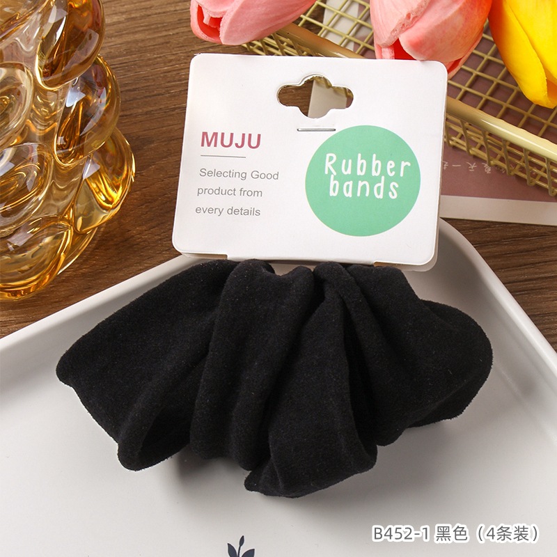 [Carga de tarjeta] sensación de alto nivel coreano de cabello de código de barras de moda de alta elasticidad de cabello anillo de cabello correa de cola de caballo