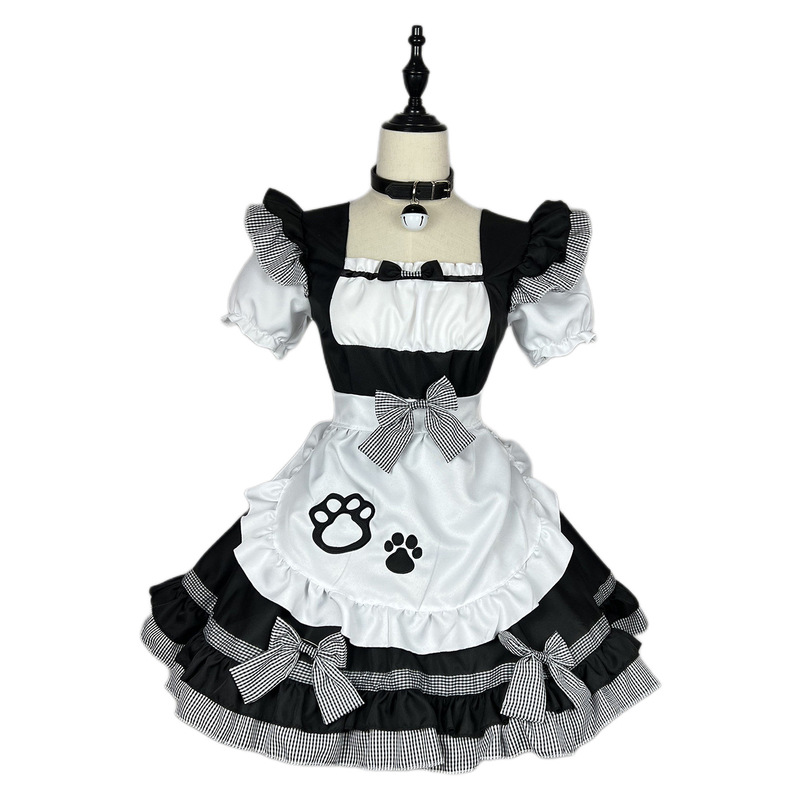 メイド服 cos かわいいメイド ソフトガール ガール 猫 二次元 ロリータ コスプレ衣装 itA ドレス|undefined